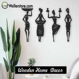 Set of 4 African Women Wall Decoration