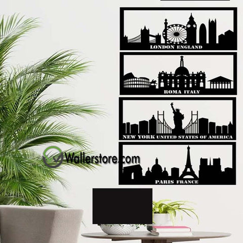 4PC FRANCE WALL HANGING