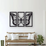 3 Pcs Butterfly Wooden Wall Art