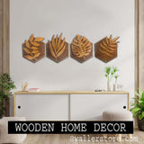 3 PCS LEAVES WOODEN WALL HANGING